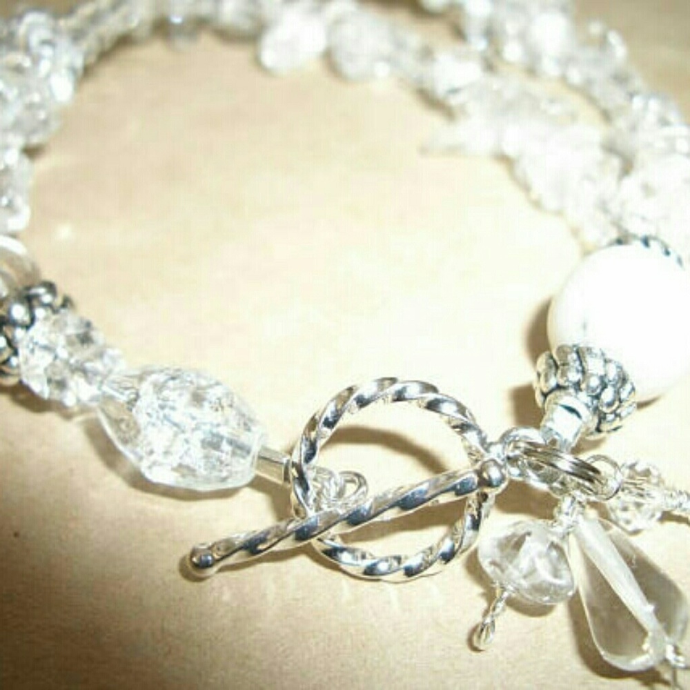 Crystal Stone Ladies Bracelet/Natural Quartz Stone - Picture 3 of 5
